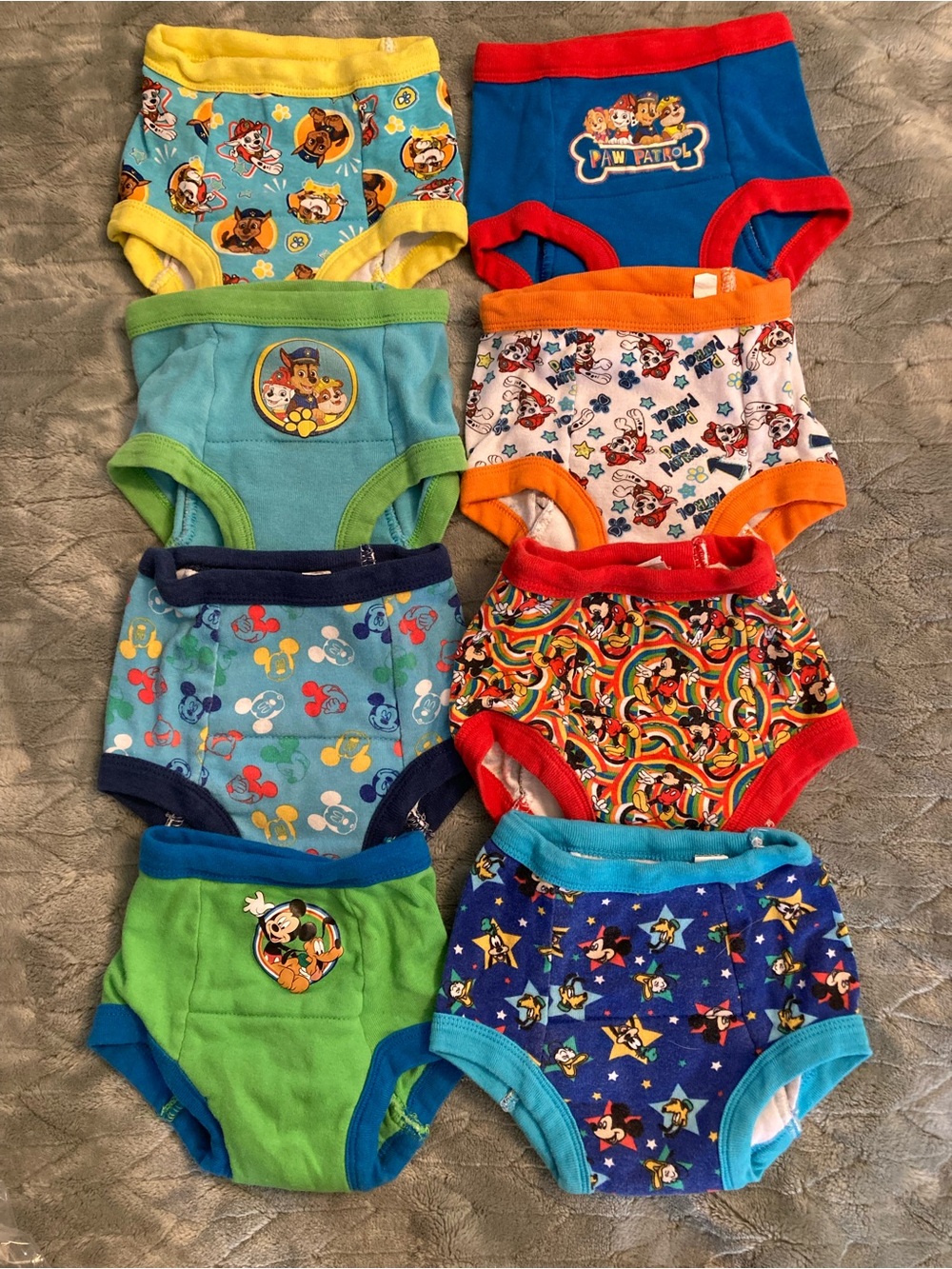 8 pair of toddler boys training pants